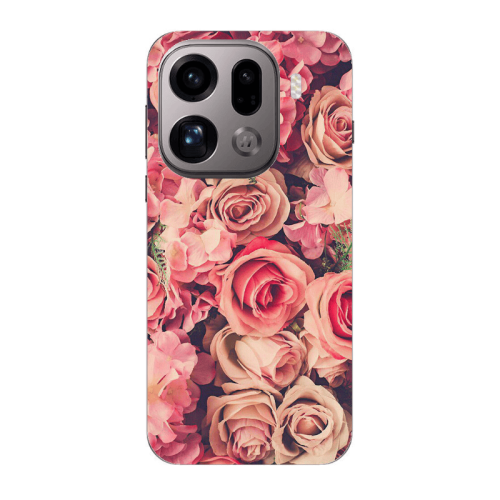 Oppo Find X9 Pro Bud Roses Transparent Silicone TPU Θήκη